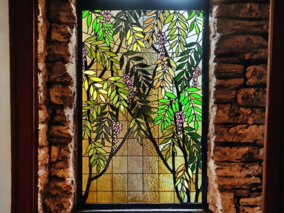 Stained Glass Window - W-171 Wisteria Creeper - Etsy