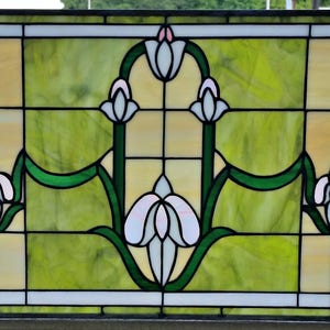 Stained Glass Transom Window - TW-156 Elegant Traditional