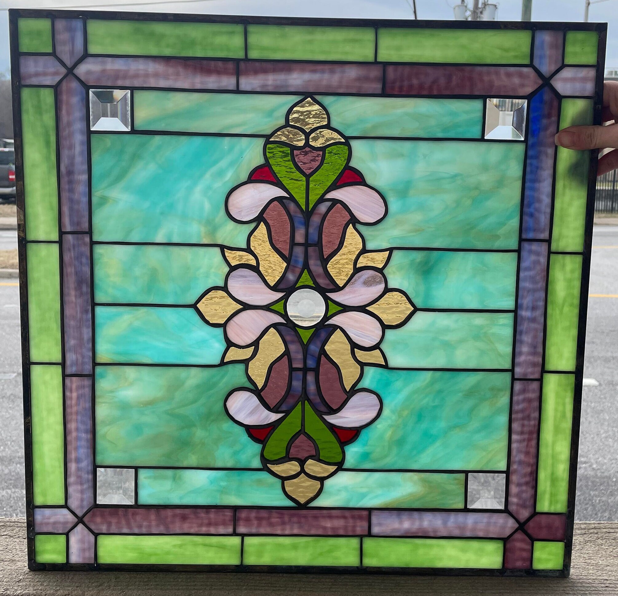 （特別価格）Stained Glass Window Stained Glass Window - W-482 - Etsy