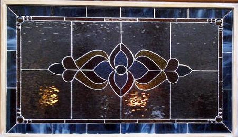 Matching Stained Glass Windows Transom With House Number Matching Stained Glass Windows Transom