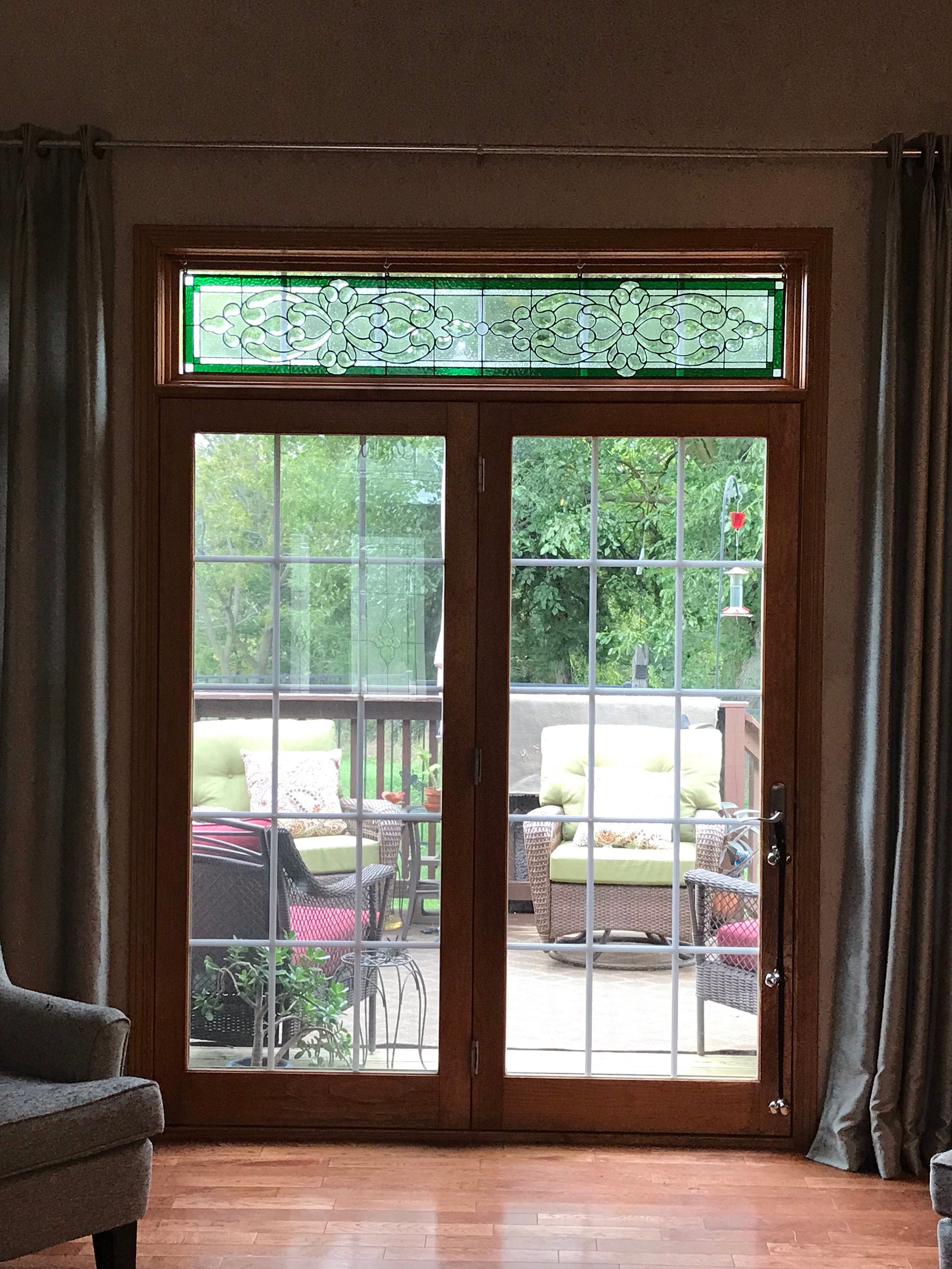 Stained Glass Transom Window - Tw-249-victorian Beveled - Etsy