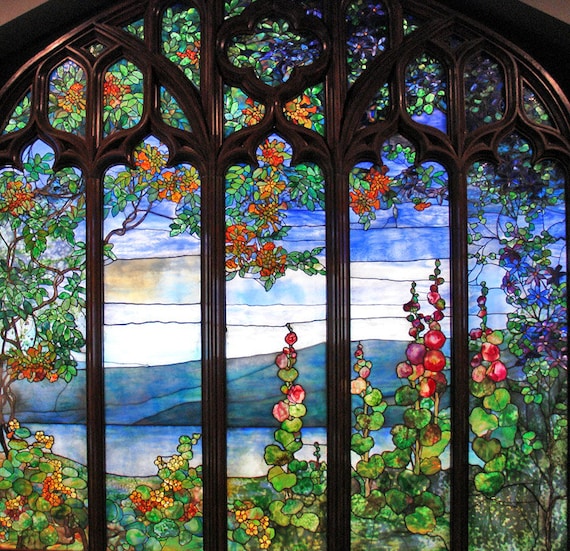 Stained Glass Window - W-330 - Inspired by a Louis Comfort Tiffany