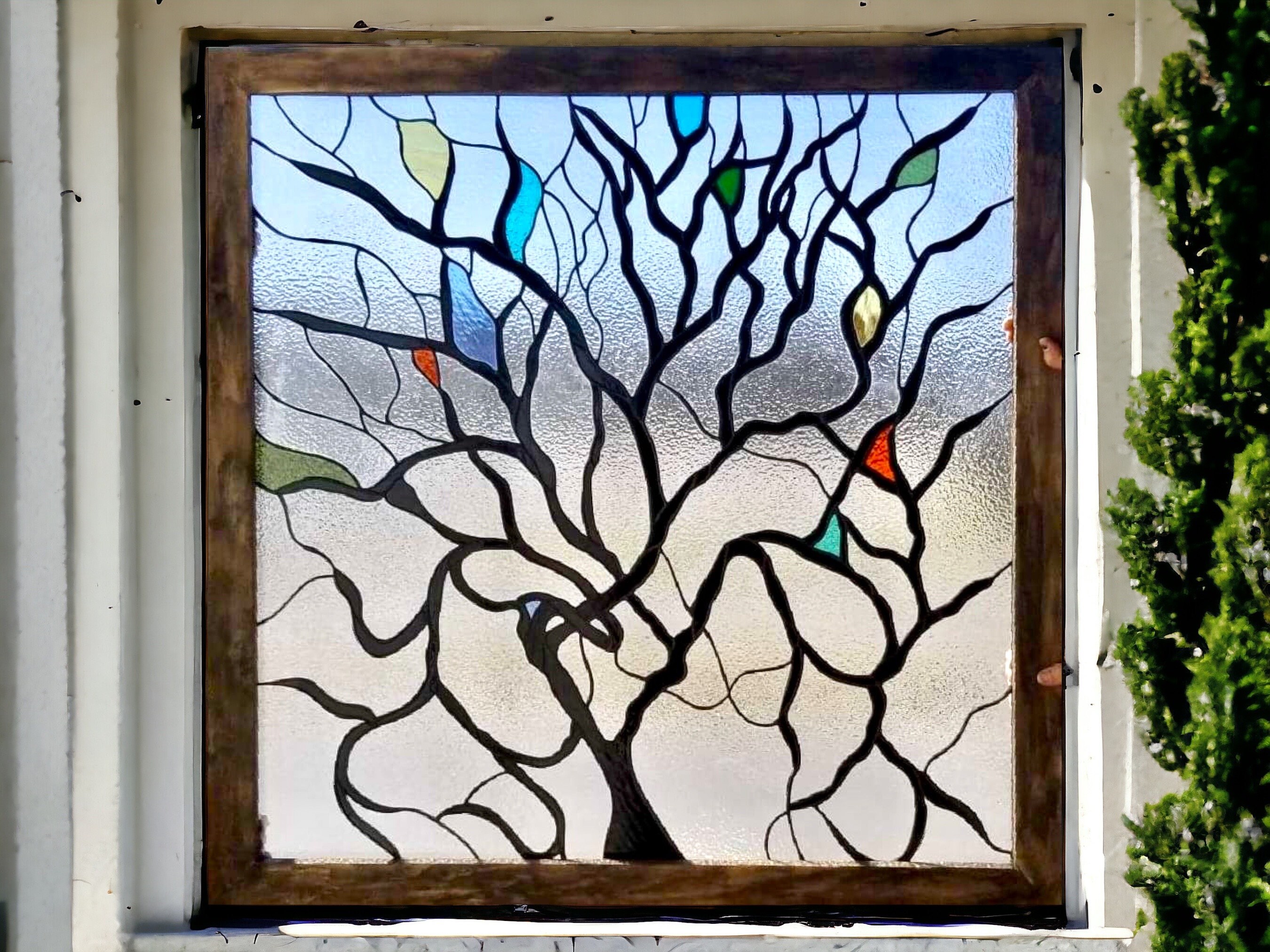 Stained Glass Window - W-428 Tree - Etsy