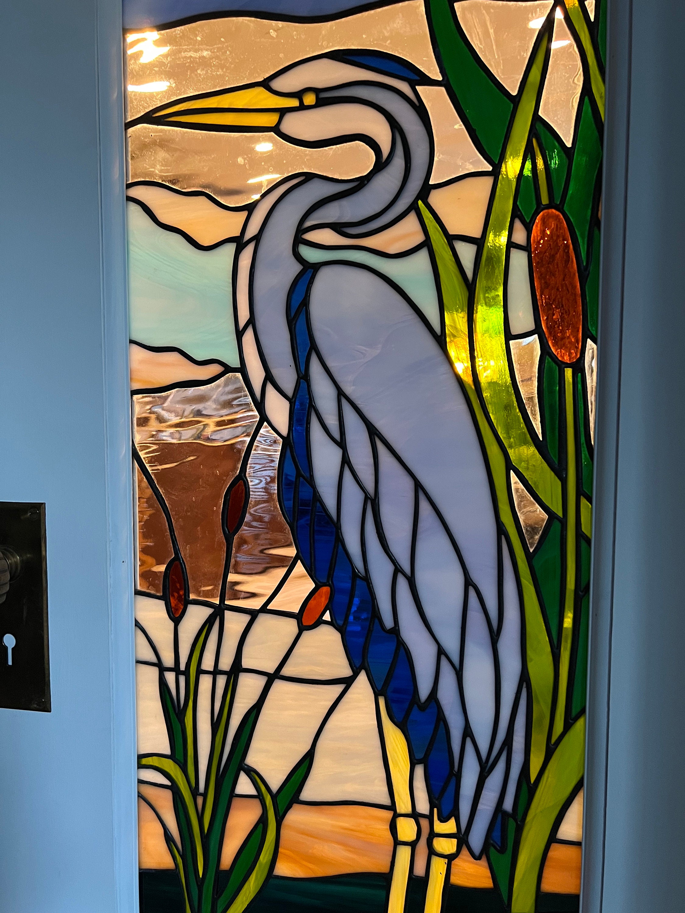 Stained Glass Door Windows D-70 Bay Wildlife - Etsy Stained Glass Door Windows D-70 Bay Wildlife - Etsy