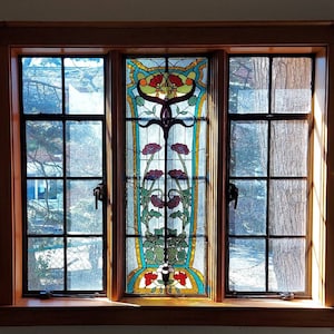 Stained Glass Window Art Nouveau - W-479