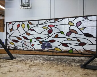 Stained Glass Panel - P-187 Flowing Leaves - Etsy UK