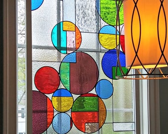 Stained Glass Hanging Panel - P-103 Elegance in Colors