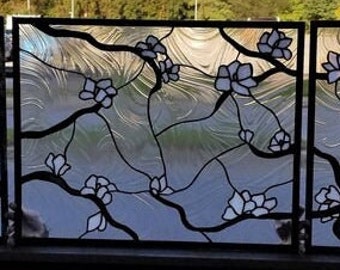 Stained Glass Windows - W-147 Branches with Dogwood Flowers