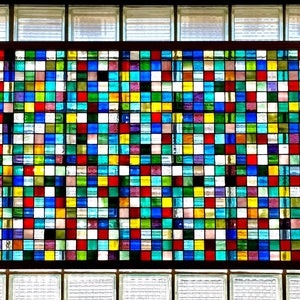 Stained Glass Panel - P-73 Squares Galore