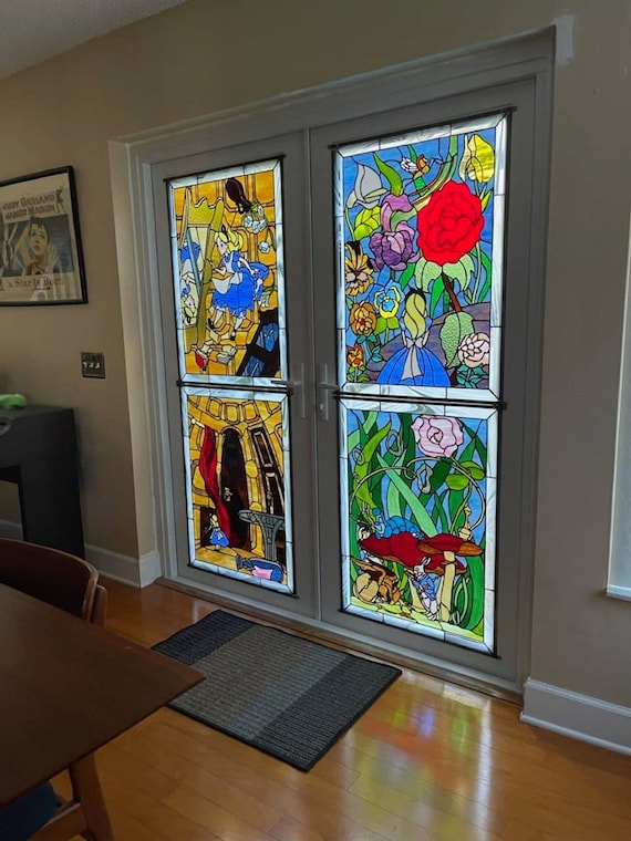 Stained Glass Set of Panels - Alice in Wonderland Universe P-250