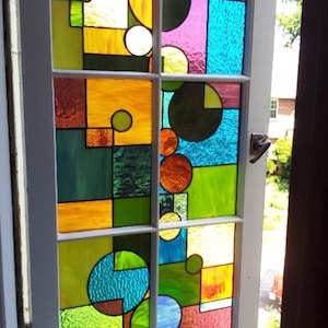 Stained Glass Window - W-29 Geometric Splash