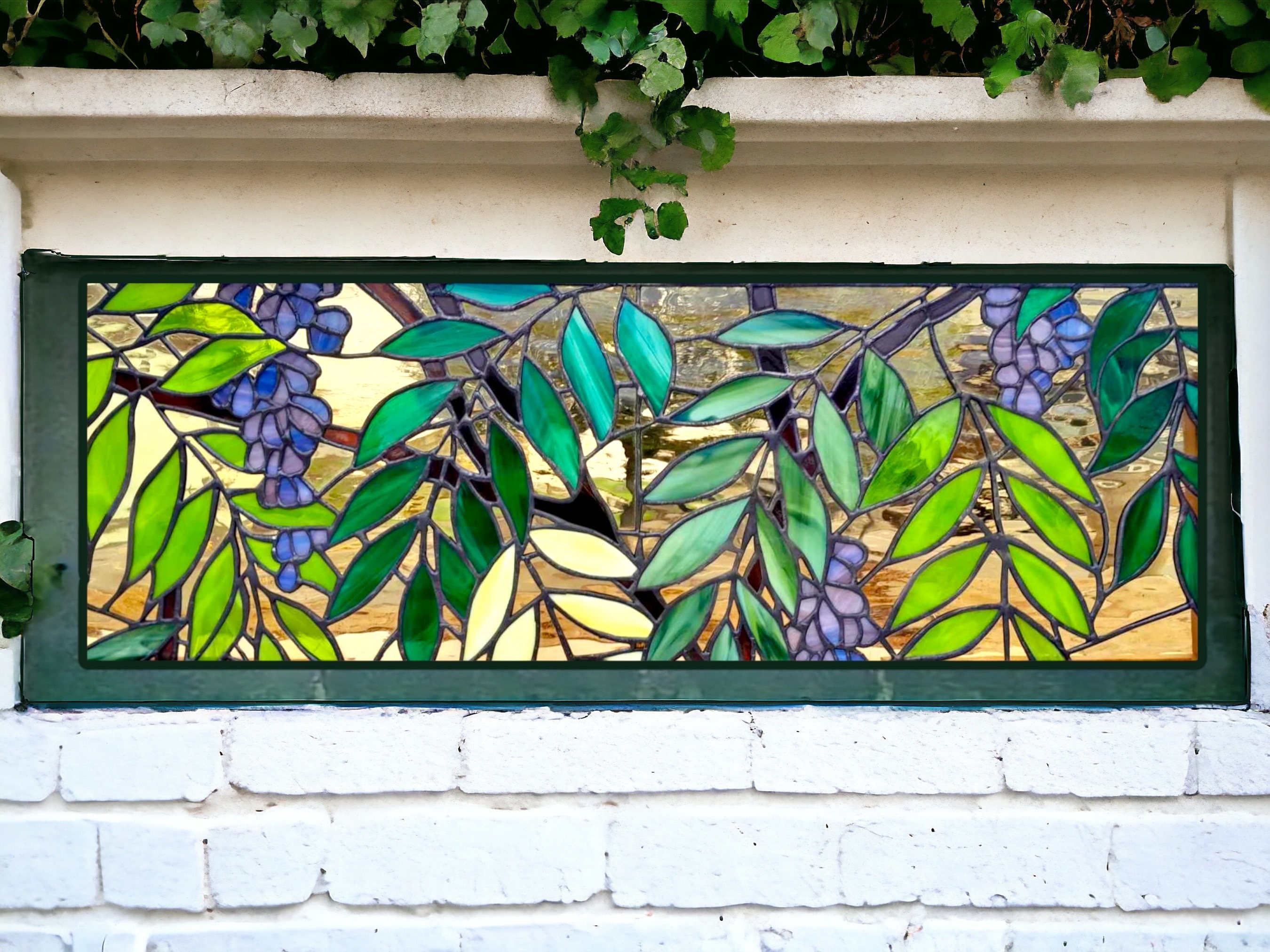 （特別価格）Stained Glass Window Stained Glass Window - W-352 - Etsy