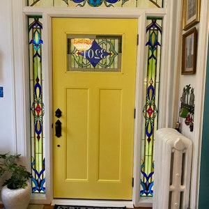 Stained Glass Sidelight - S-37 Bright Victorian Entry Set