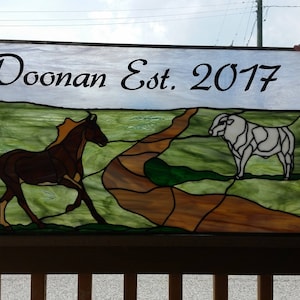 Stained Glass Transom Window - TW-166 Ranch Themed