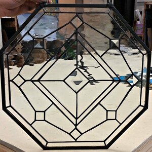 Stained Glass Window W-233 Elegant Octagon image 5