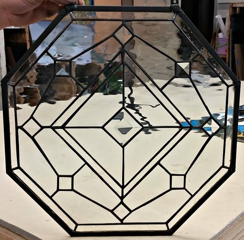 Stained Glass Window W-233 Elegant Octagon image 5