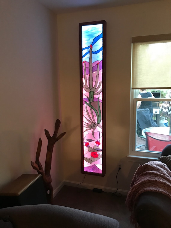 Stained shop glass sconce