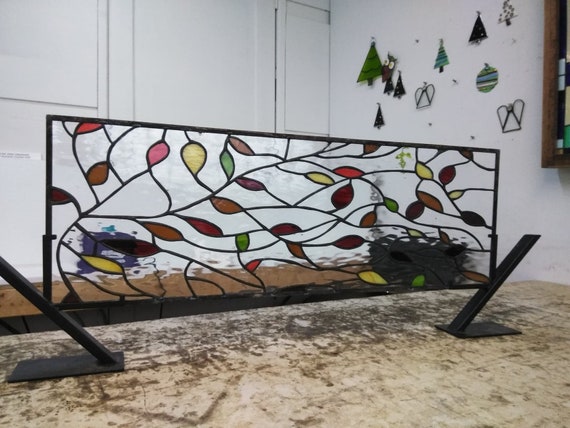 Stained Glass Panel - P-187 Flowing Leaves - Etsy UK