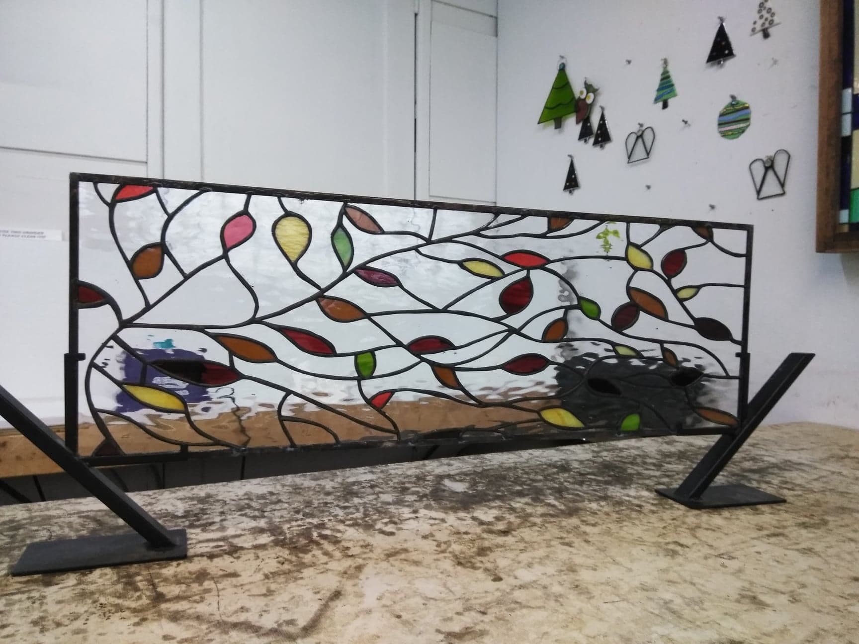 ステンドグラス　Glass　Leaves Stained glass-pendant Break｜ARTWORKSTUDIO公式