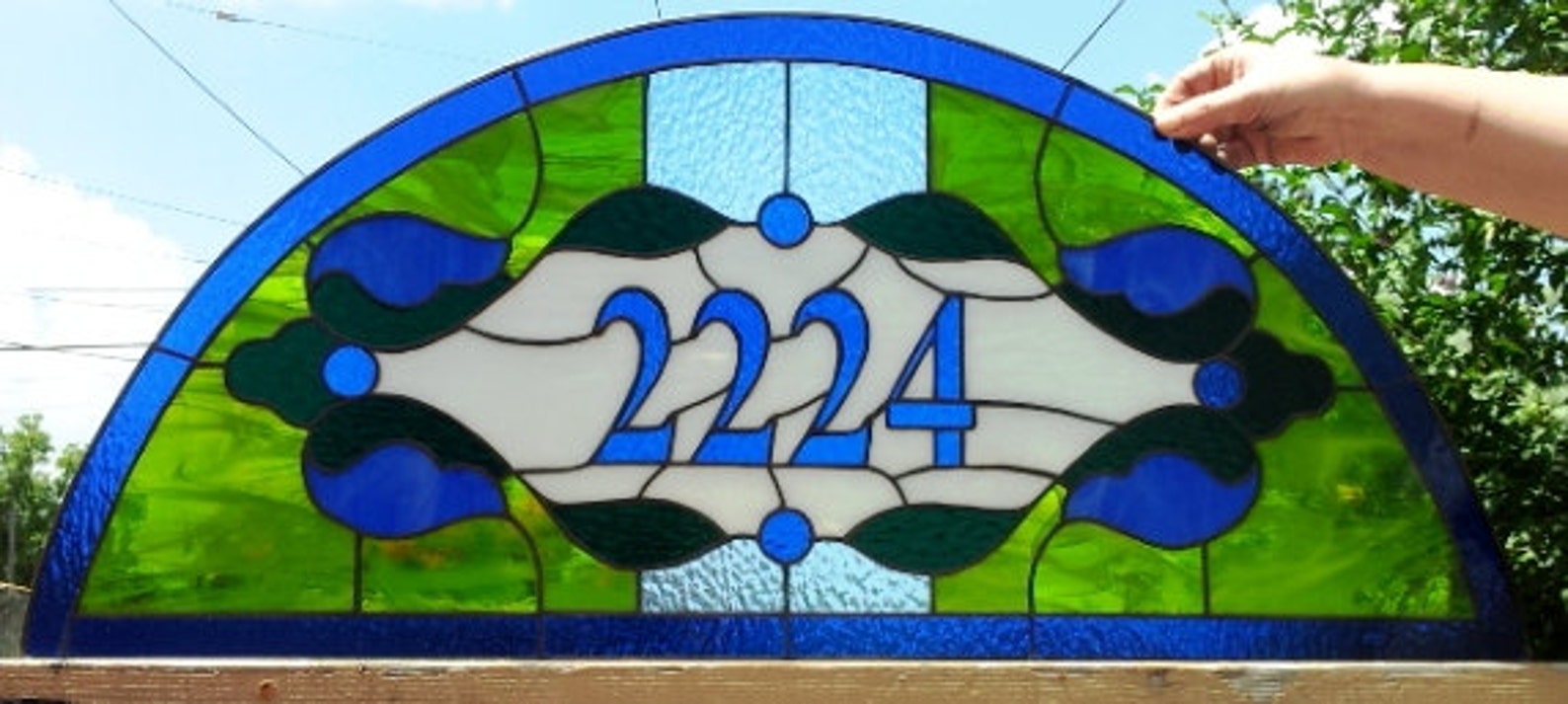 AM174 Stained Glass Address Marker timeless Etsy