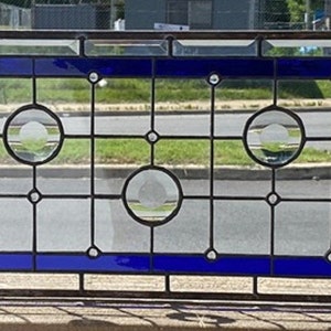 Stained Glass Transom Window - TW-262  Delicate Transparencies