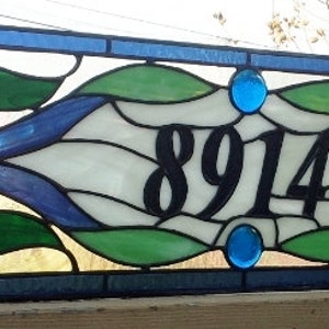 Stained Glass Address Marker AM-188 Traditional Style image 3