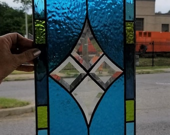 Stained Glass Sidelight - S-22 Beveled Stars