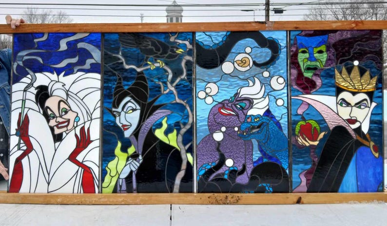 Stained Glass Panel - Fairy Tale Villains P-348 - Etsy