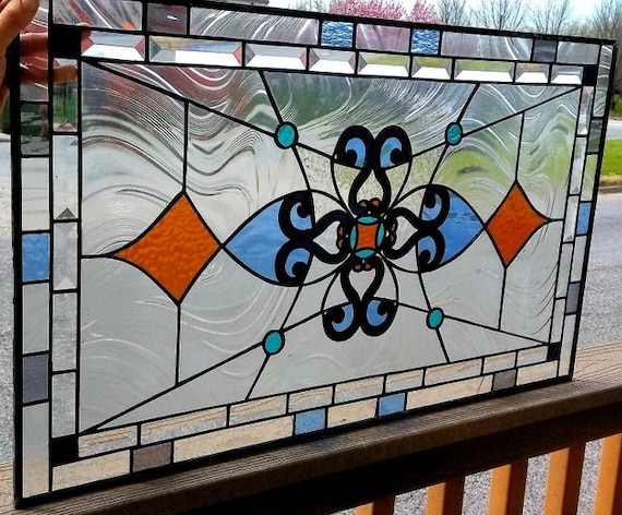 Stained Glass Window - W-108 Traditional & Clear - Etsy