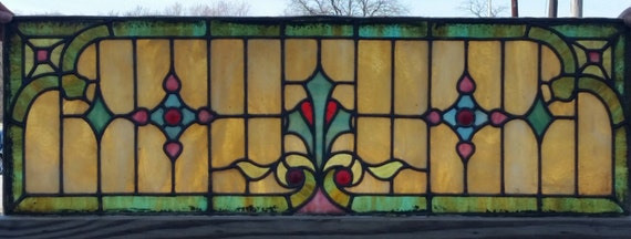 （特別価格）Stained Glass Window Stained Glass Window - W-352 - Etsy