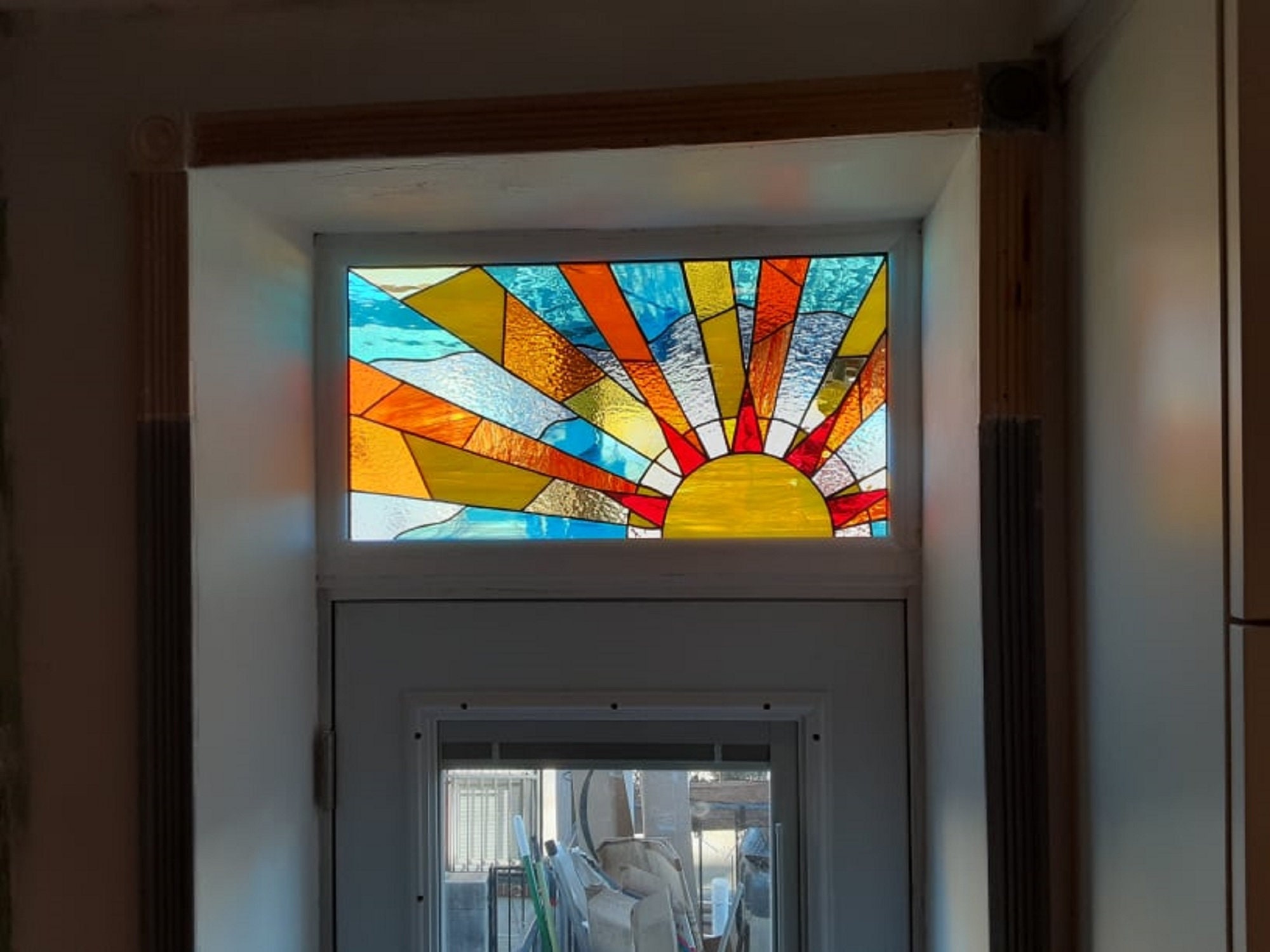 Stained glass sale transom