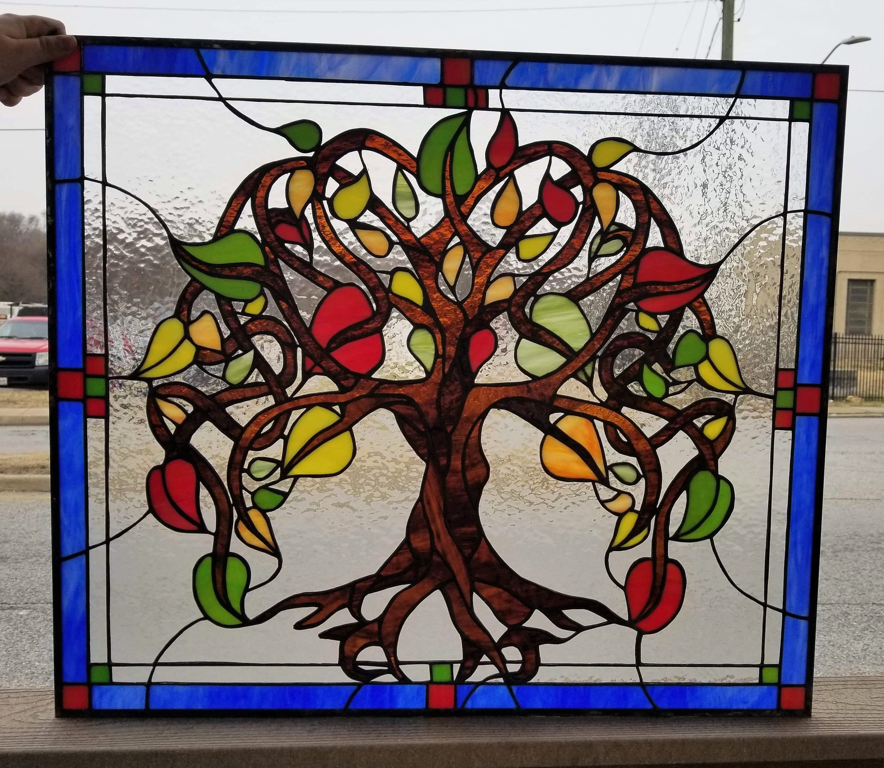 Stained Glass Hanging Panel - P-213 - Etsy