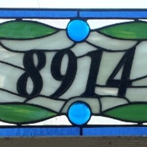 Stained Glass Address Marker AM-188 Traditional Style image 5