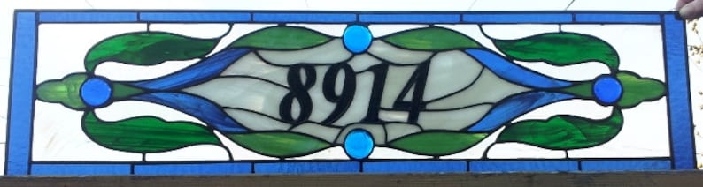 Stained Glass Address Marker AM-188 Traditional Style image 5