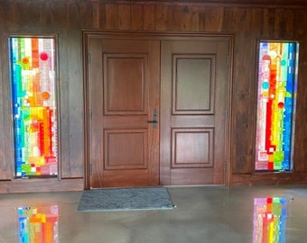 Stained Glass Sidelight - S- 49 Color Mix