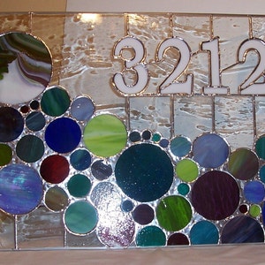 Stained Glass Address Marker AM-177 Bubbles image 2