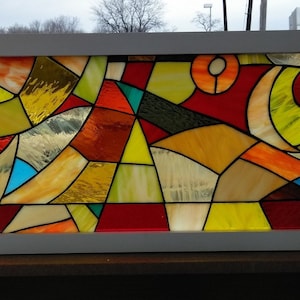 Stained Glass Panel - P-167 Colors In Motion