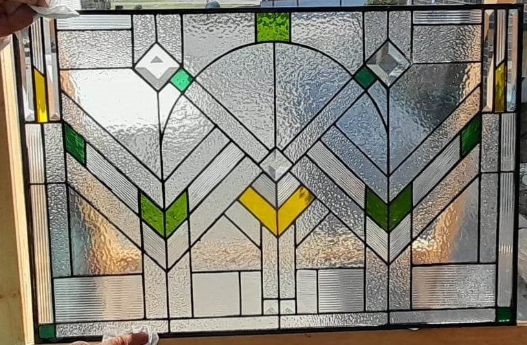 Stained Glass Window Simple Mission Style W-525 - Etsy