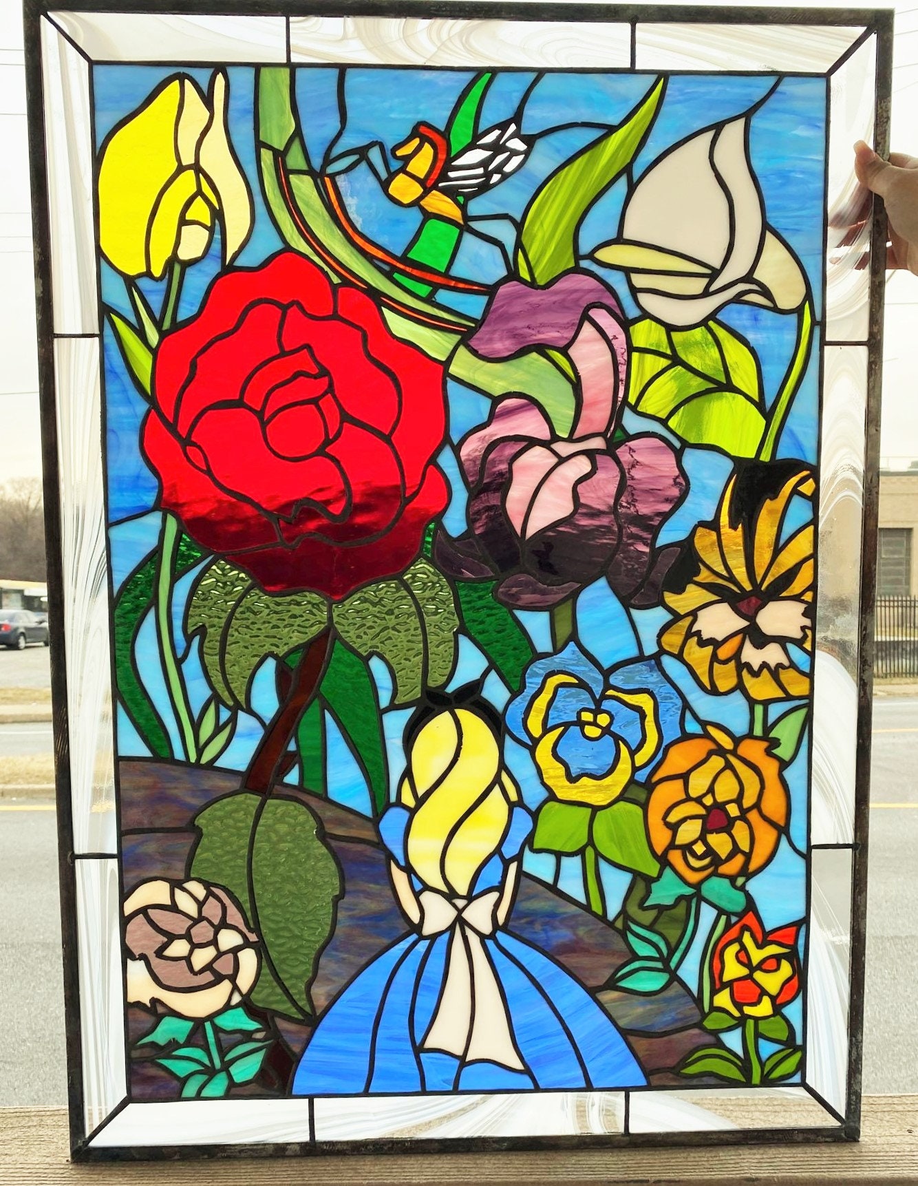 ステンドグラス　Alice in wonderland パネル ステンドグラス Alice in wonderland パネル