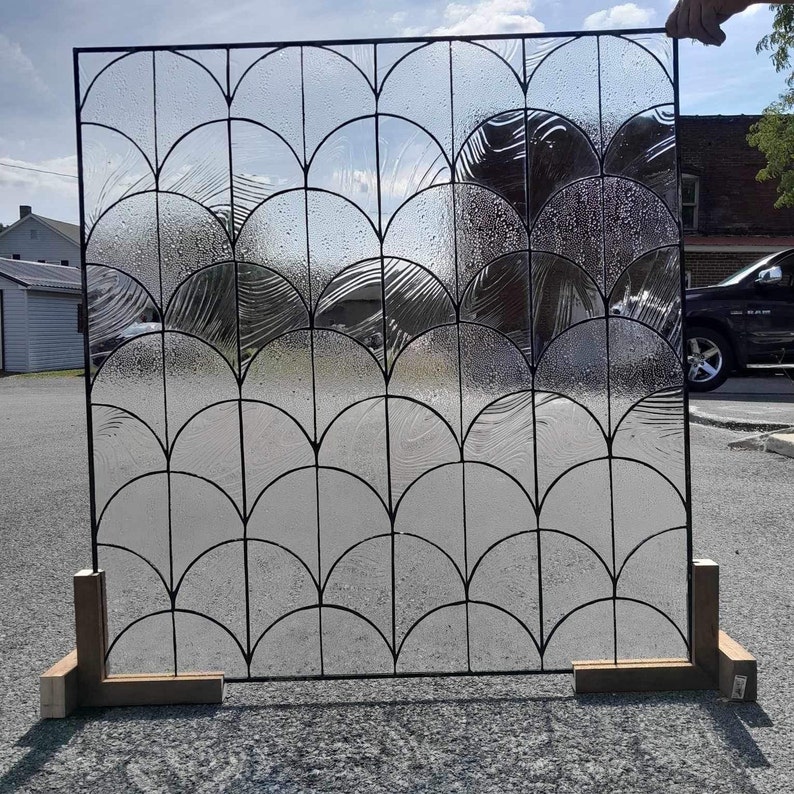 Fish Scale Pattern Window Stained Glass Window Fish Scales Pattern W-519 - Etsy