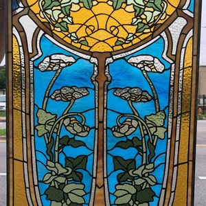 Stained Glass Window - W-430 Art Nouveau