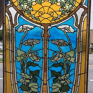 Stained Glass Window - W-430 Art Nouveau