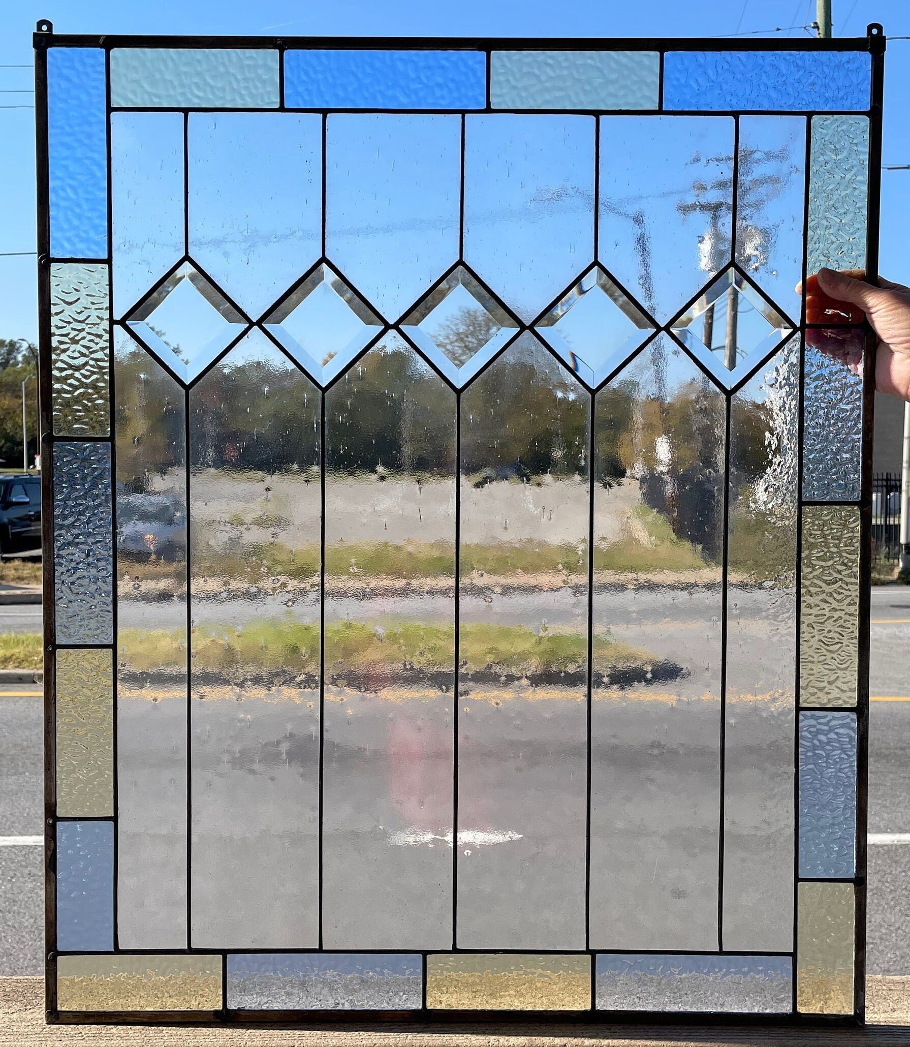 Stained Glass Hanging Panel - RB- 191 Pastel Elegance