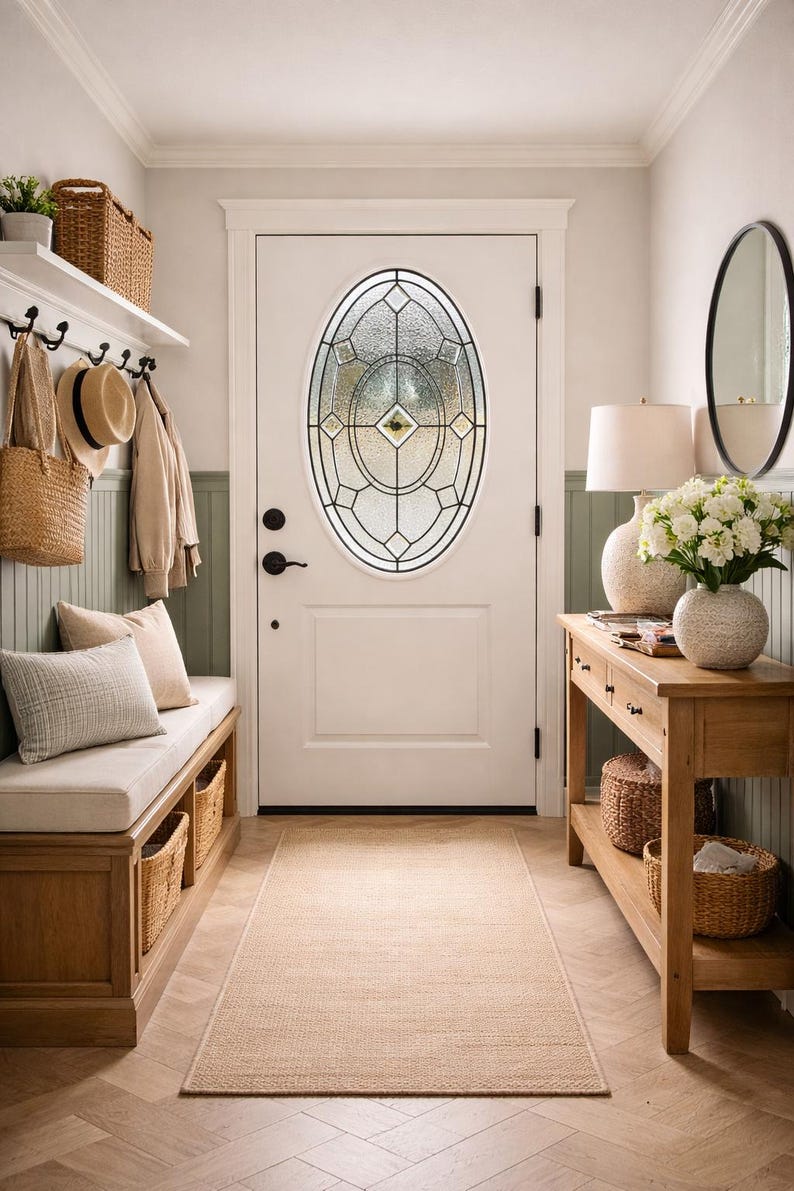 Celestial Welcome: the Oval Prism Entryway Masterpiece Stained Glass ...
