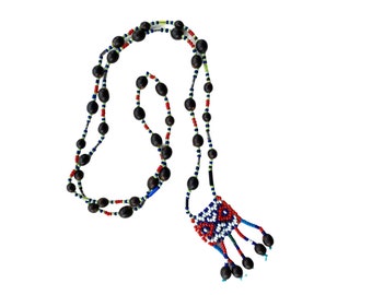 Vintage Colorful Beaded Necklace