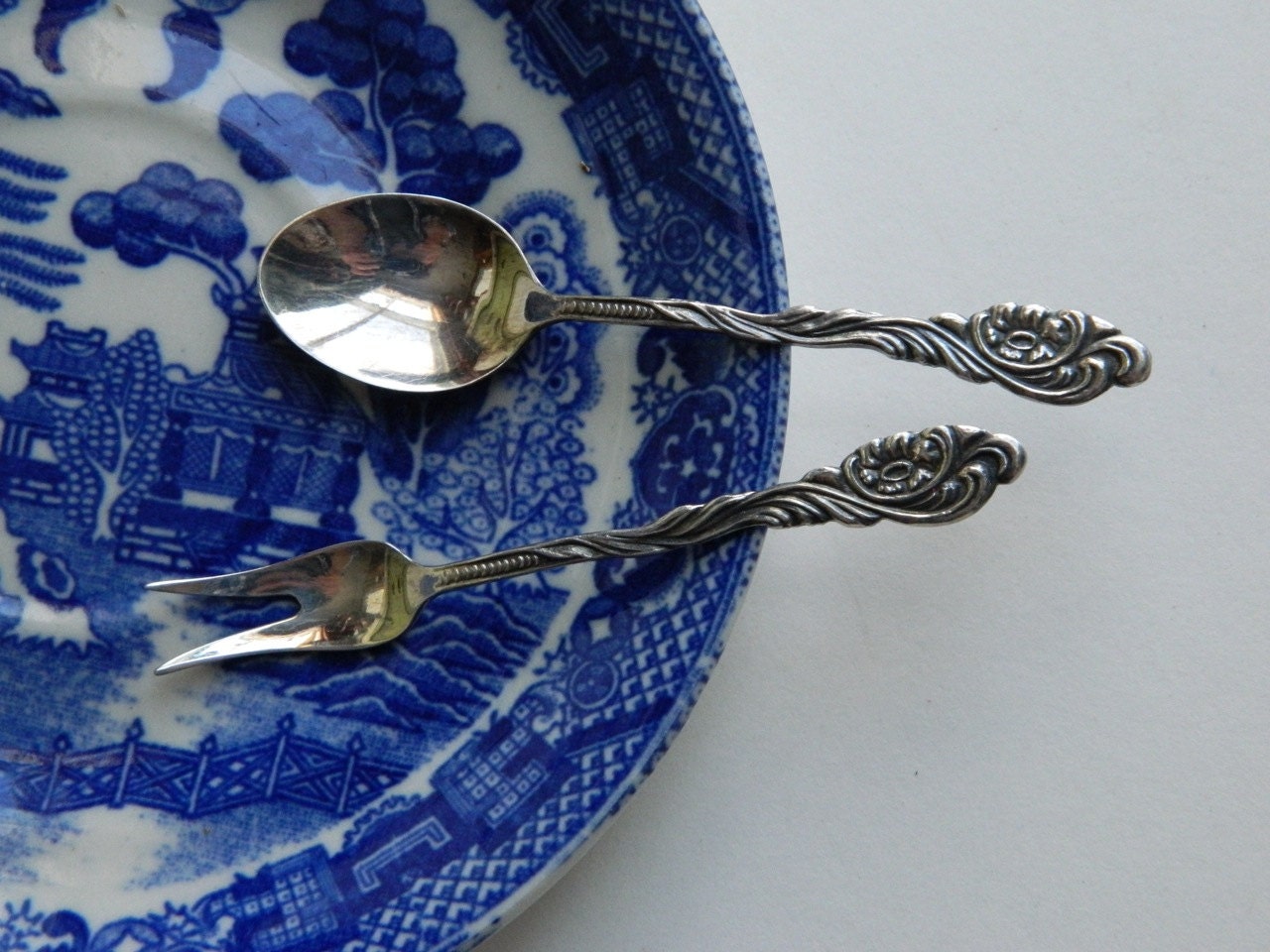 Vintage Miniature Fork and Spoon Set EPNS Made in Sweden