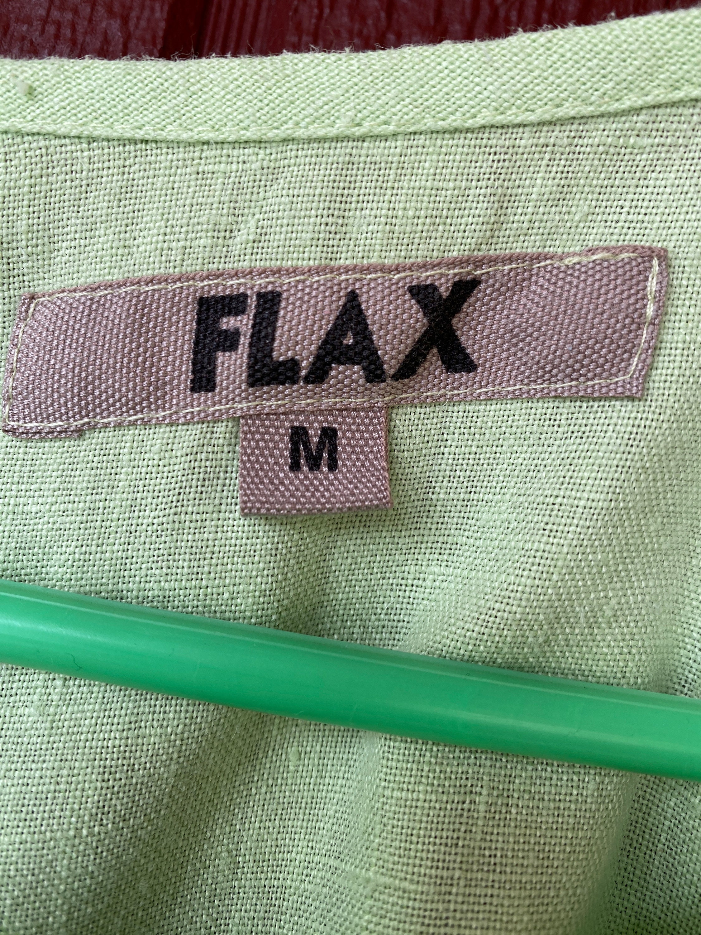 FLAX Magic Jacket M MintLime Green Linen