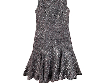 Vintage Black Sequin Cocktail Dress