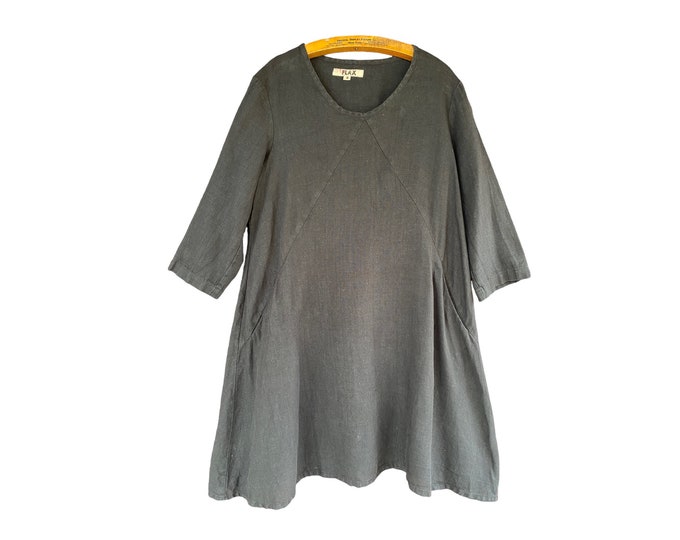 FLAX X-Specially Dress -S- Black Linen