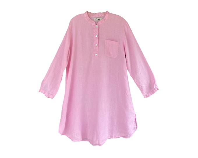 FLAX Underflax 2010 Nightshirt -S- Pink Lightweight Linen